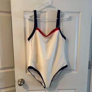 Stylish Red and Blue Swimsuit